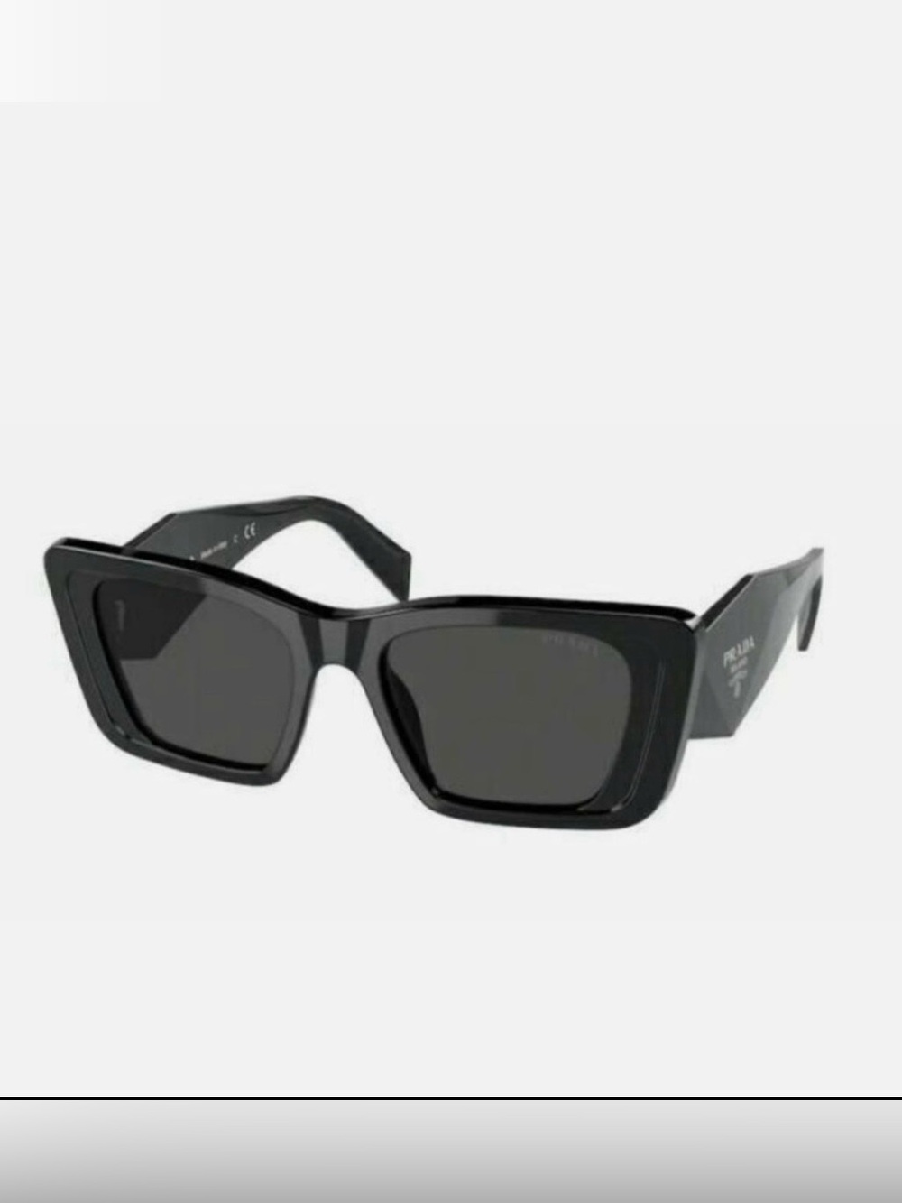 Prada Black Oversized Geometric Sunglasses
